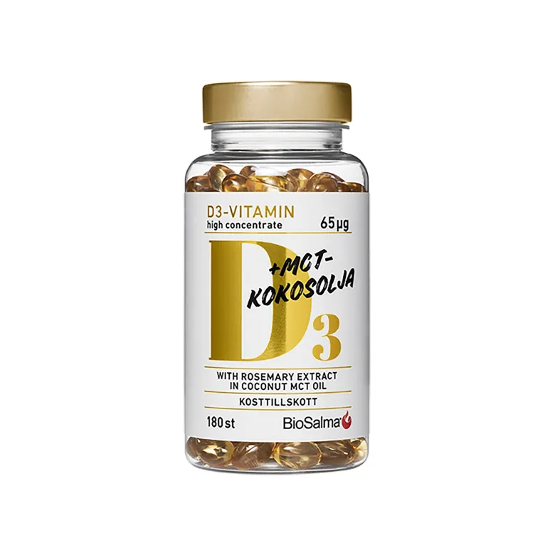 BioSalma D3 Vitamin 65 µg+ MCT 180 caps