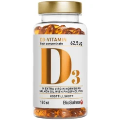 BioSalma D3-vitamin high concentrate 62.5 ug 180 caps
