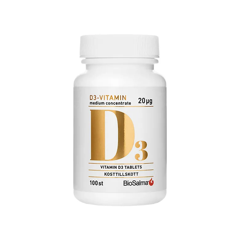 BioSalma D3 Vitamin Medium Concentrate 20 ug 100 tabs