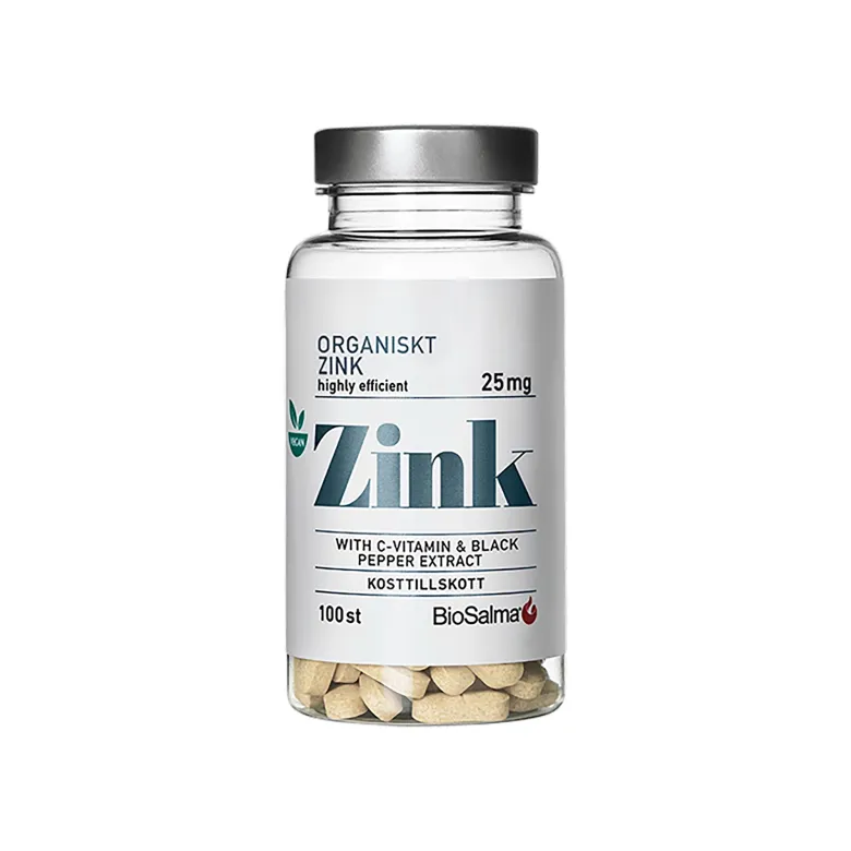 BioSalma Organiskt Zink 25 mg 100 tabs