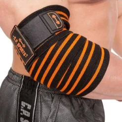 C.P. Sports Elbow Wraps Pro Black White