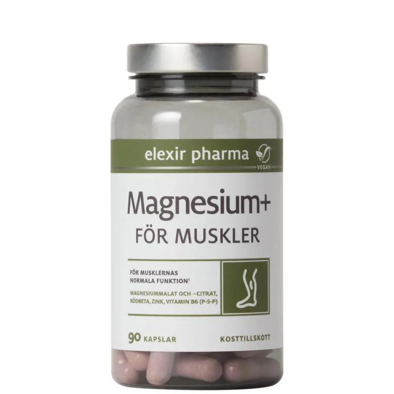 Elexir Pharma Magnesium+ För muskler 90 caps