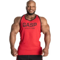 GASP Ribbed T-back Chili Red