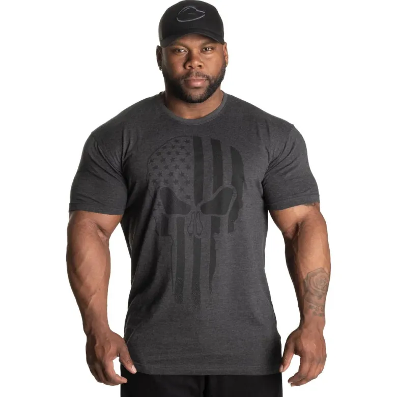 GASP Skull Standard Tee Dark Grey Melange