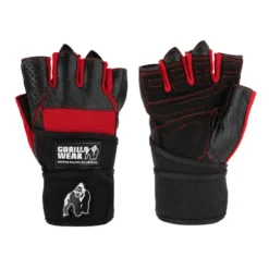 Gorilla Wear Dallas Wrist Wraps Gloves black/red