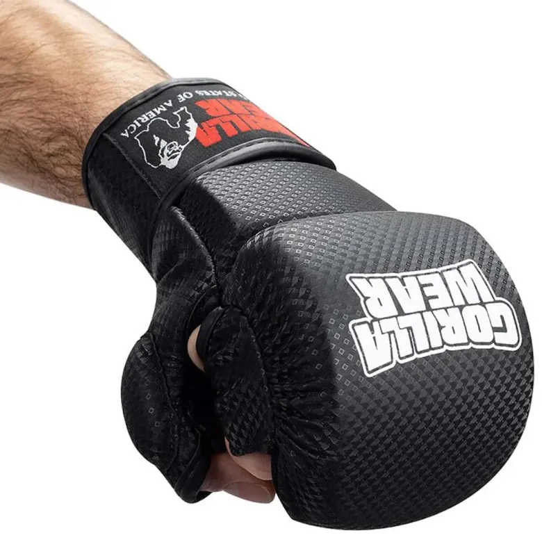 Gorilla Wear Ely MMA Sparring Gloves Black & White