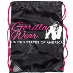 Gorilla Wear GW Drawstring Bag Black Red