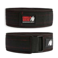 Gorilla Wear 4 Inch Nylon Belt Black/Red