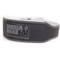 Gorilla Wear 4 Inch Padded Leather Belt Black