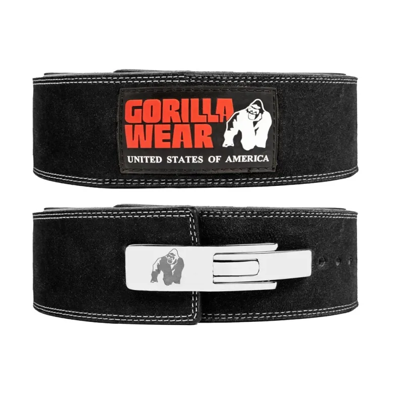 Gorilla Wear 4 Inch Powerlifting Lever Belt Black