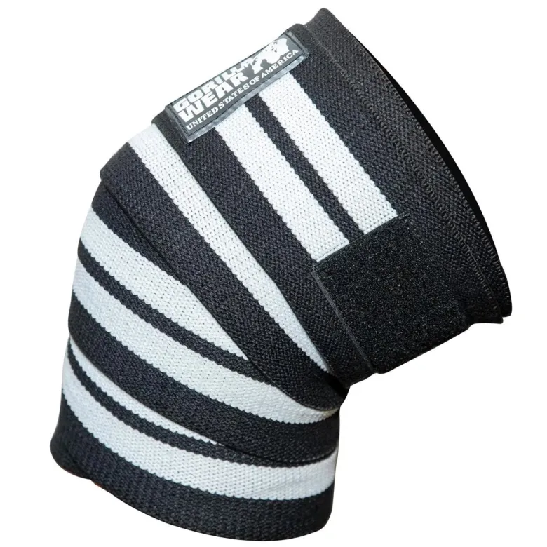 Gorilla Wear Knee Wraps 2 m Black/White