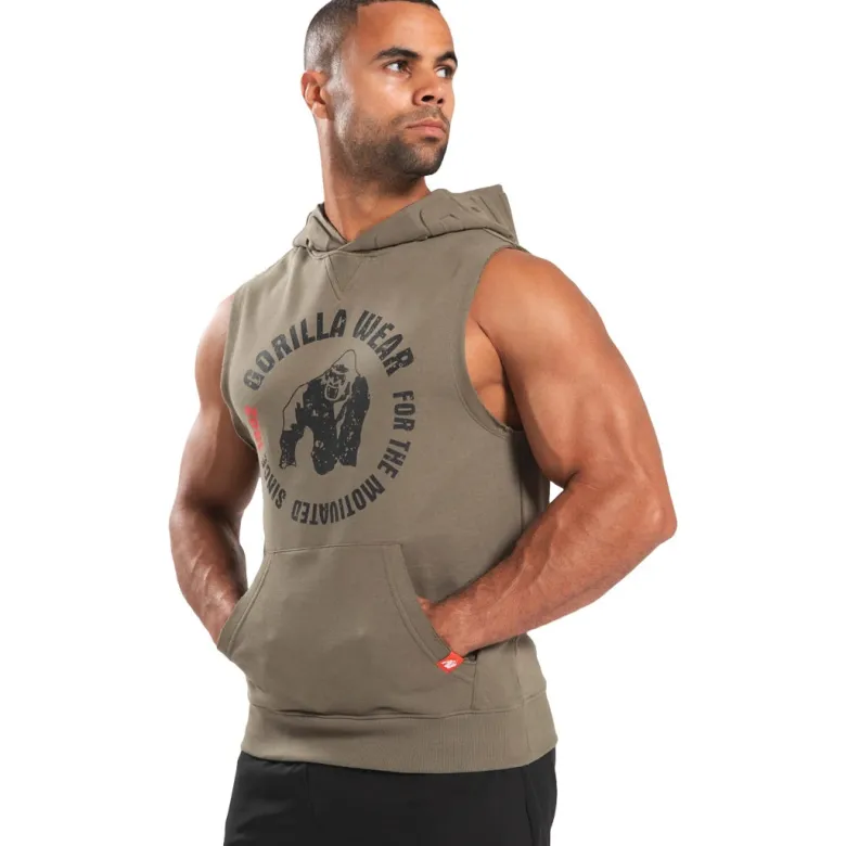 Gorilla Wear Marshall Sleeveless Hoodie Army Green