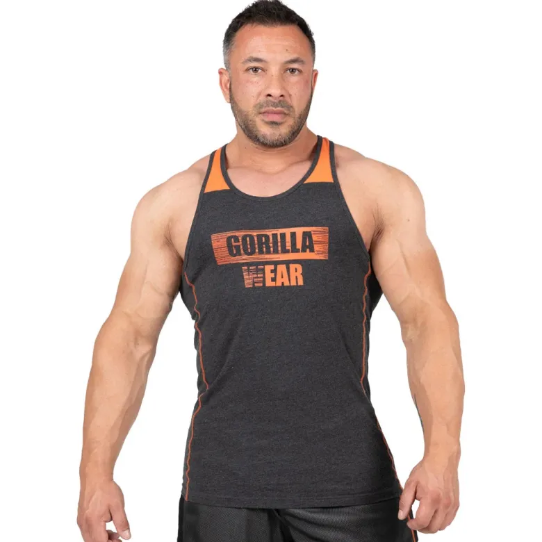 Gorilla Wear Wallace Tank Top Grey Orange