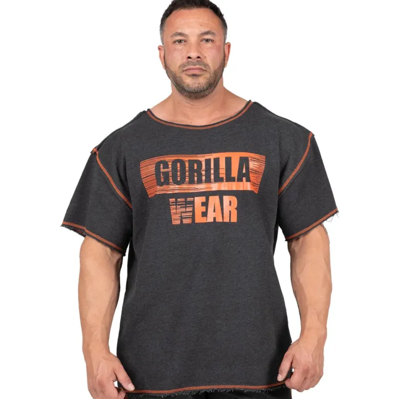 Gorilla Wear Wallace Workout Top Grey/Orange