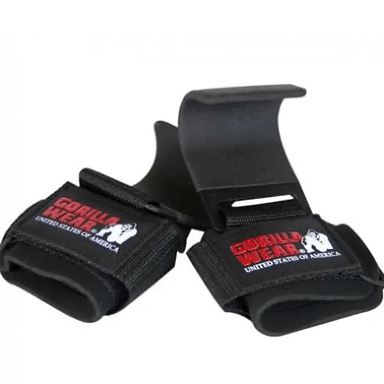 Gorilla Wear Weight Lifting Hooks Black