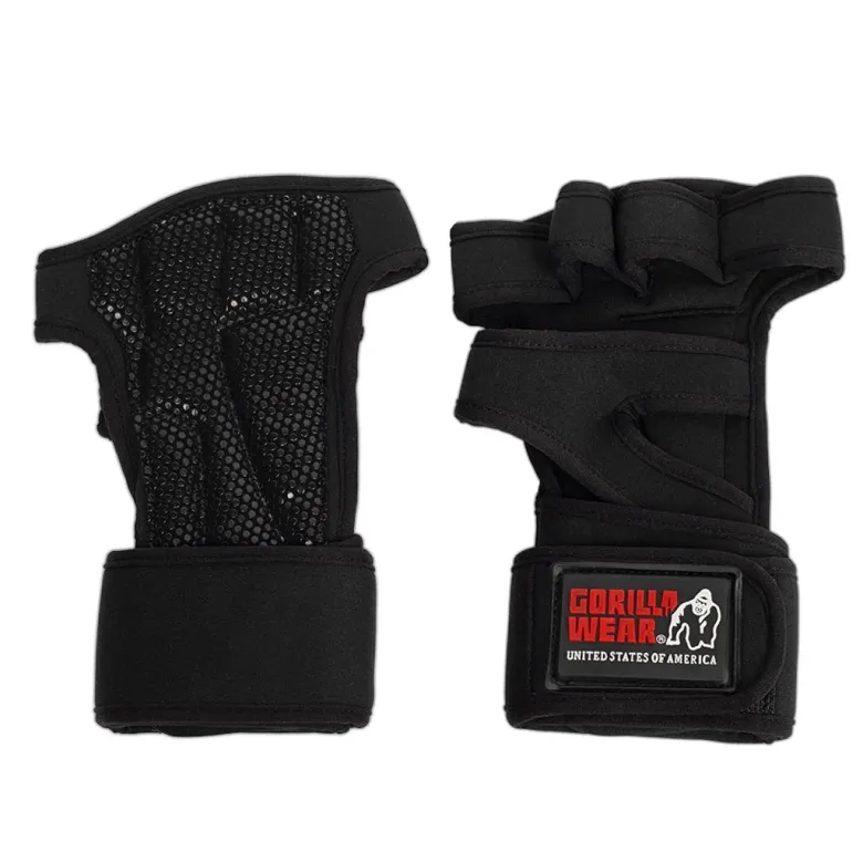 Gorilla Wear Yuma Weightlifting Workout Gloves Black