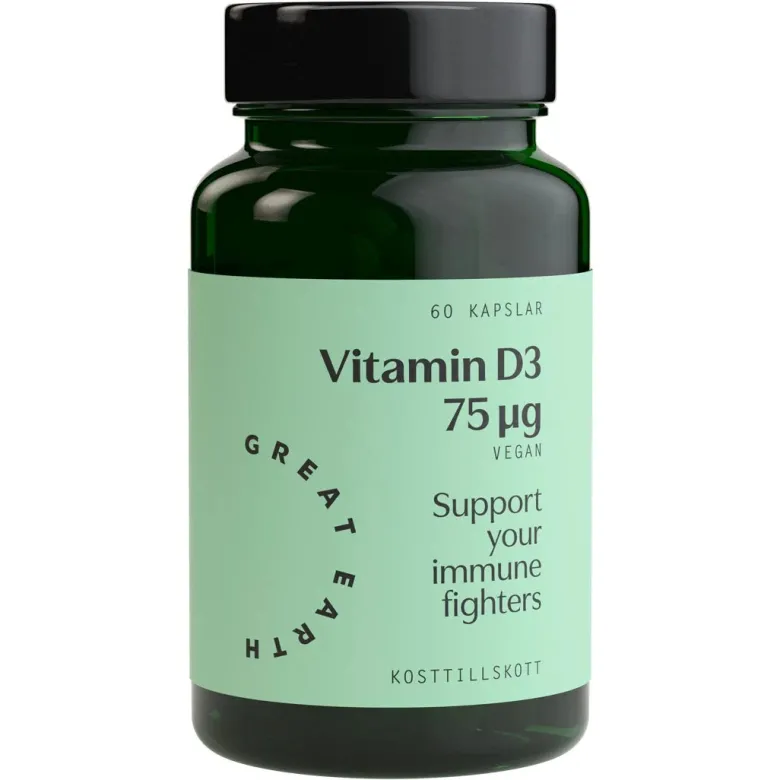 Great Earth Vitamin D3 75 μg 60 caps