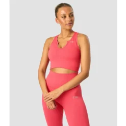 ICANIWILL Ribbed Define Seamless Tank Top Coral Red