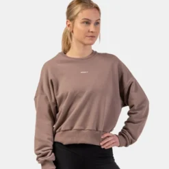 NEBBIA Loose Fit Sweatshirt Feeling Good Brown
