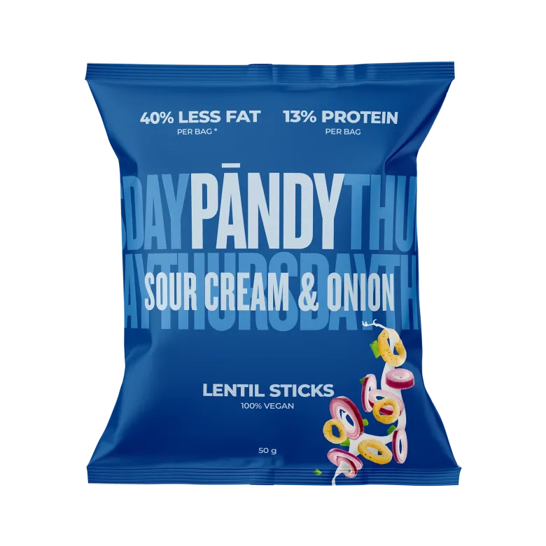 Pändy Lentil Rings Sourcream & Onion 50 g