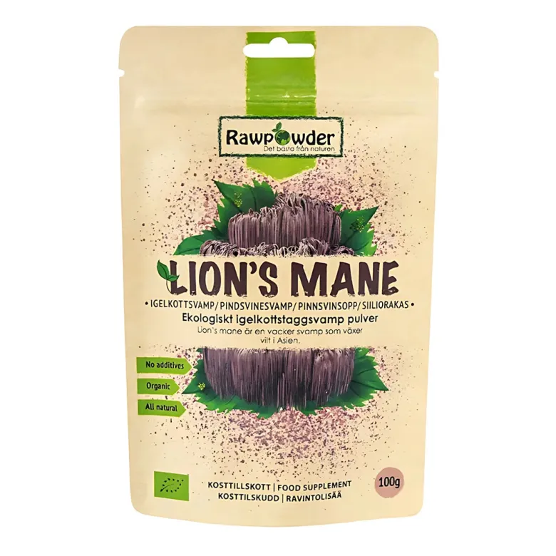 Rawpowder Lions Mane pulver 100 g