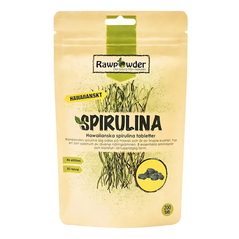 Rawpowder Spirulina Hawaii 200 tabs