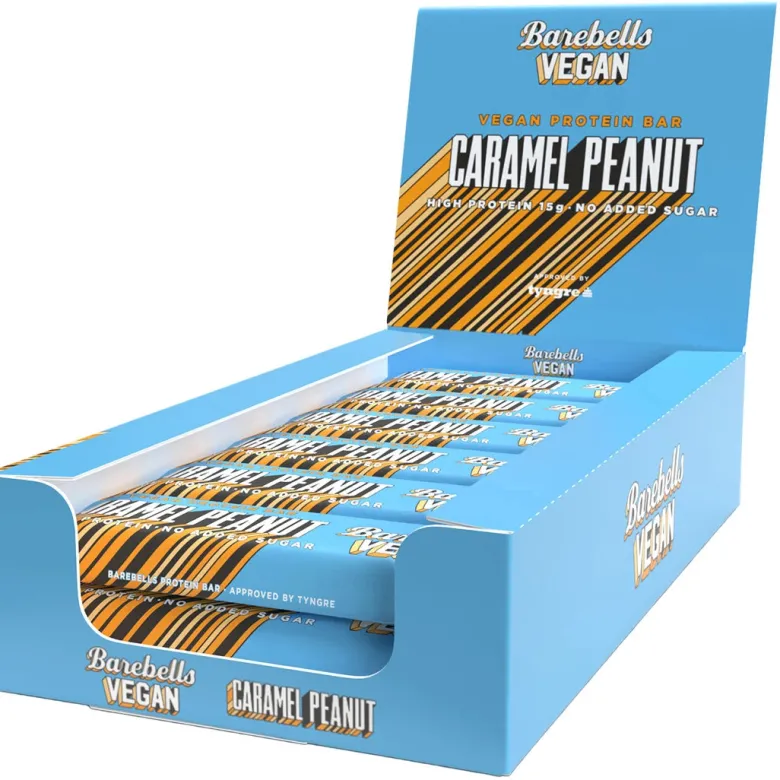 12 x Barebells Vegan Protein Bar 55 g Caramel Peanut