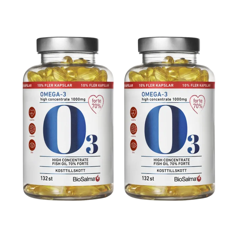 2 x BioSalma Omega-3 Forte 70% 1000 mg 132 caps