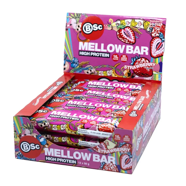 12 x BSc Mellow Bar 50 g Strawberry