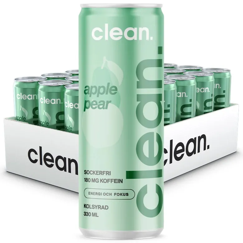 24 x Clean Drink 330 ml Päron/Äpple