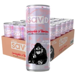 24 x Clean Sav:D 330 ml Kreativ - Jordgubb/Persika