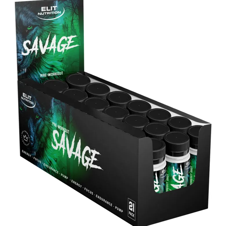 21 x Elit Nutrition Savage PWO Shot Mixpack 60 ml