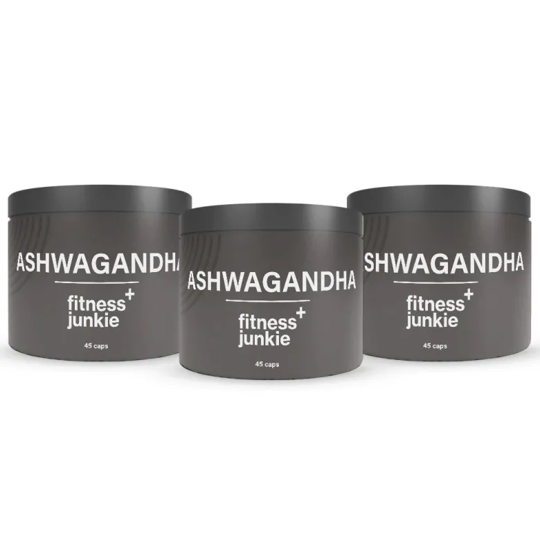 3 x fitnessjunkie Ashwagandha 45 caps
