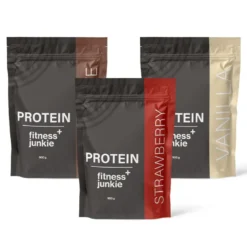 3 x fitnessjunkie Protein 900 g Vassleprotein