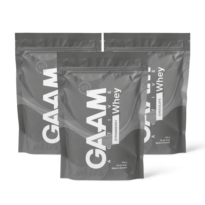 3 x GAAM Active Whey Proteinpulver 900 g