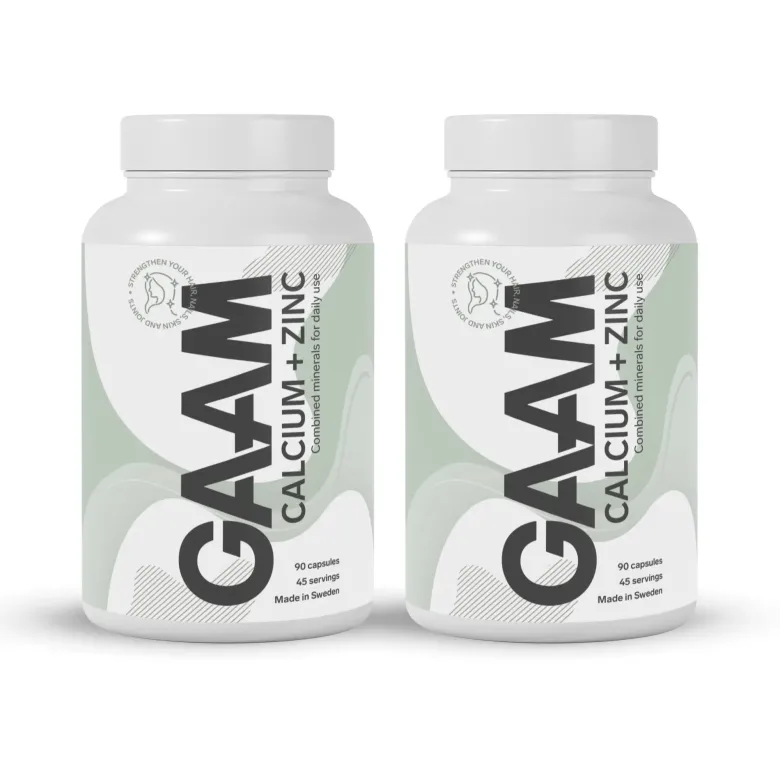 2 x GAAM Calcium + Zinc 90 caps