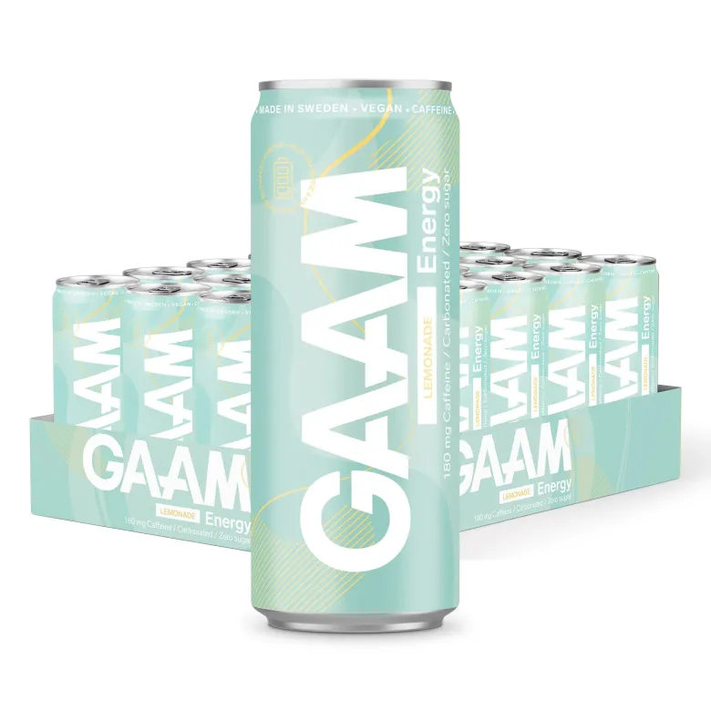 24 x GAAM Energy 330 ml Lemonade
