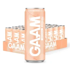 24 x GAAM Energy 330 ml White Peach