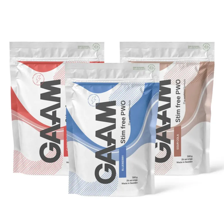 3 x GAAM Stim Free PWO 300 g