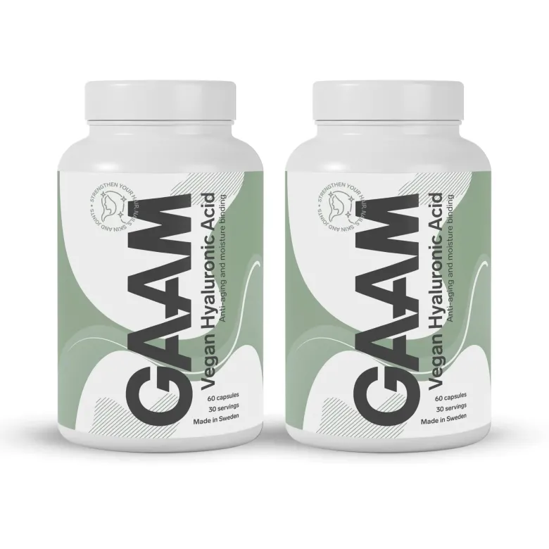 2 x GAAM Vegan Hyaluronic acid & vitamin C 60 caps