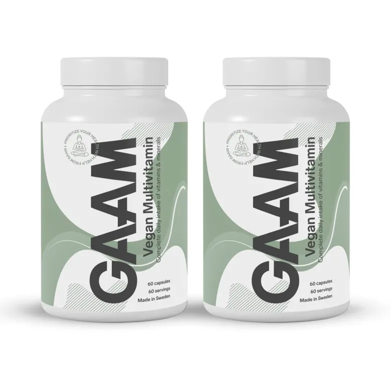 2 x GAAM Vegan Multivitamin 60 caps