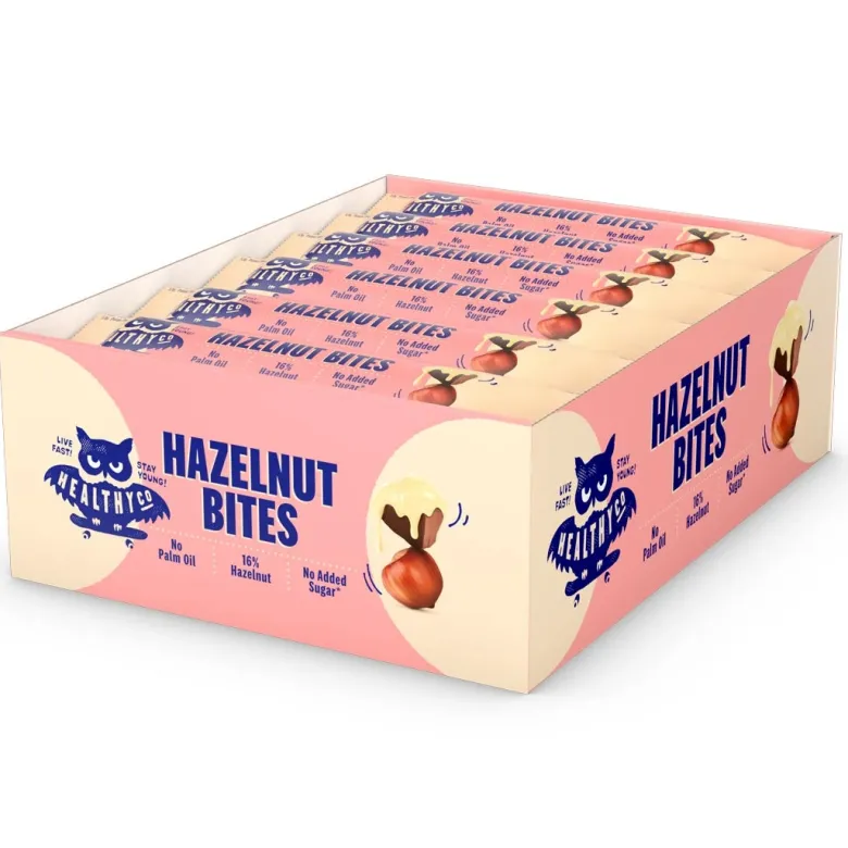 18 x HealthyCo Hazelnut Bites 21 g
