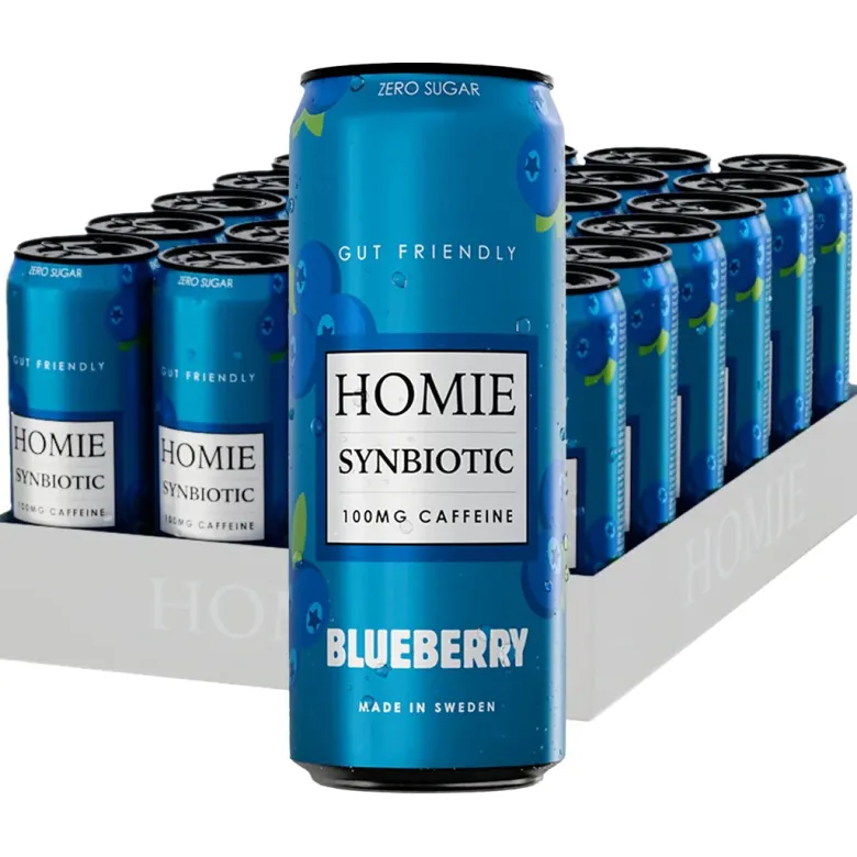 24 x Homie Wake Up Synbiotic 330 ml Blueberry