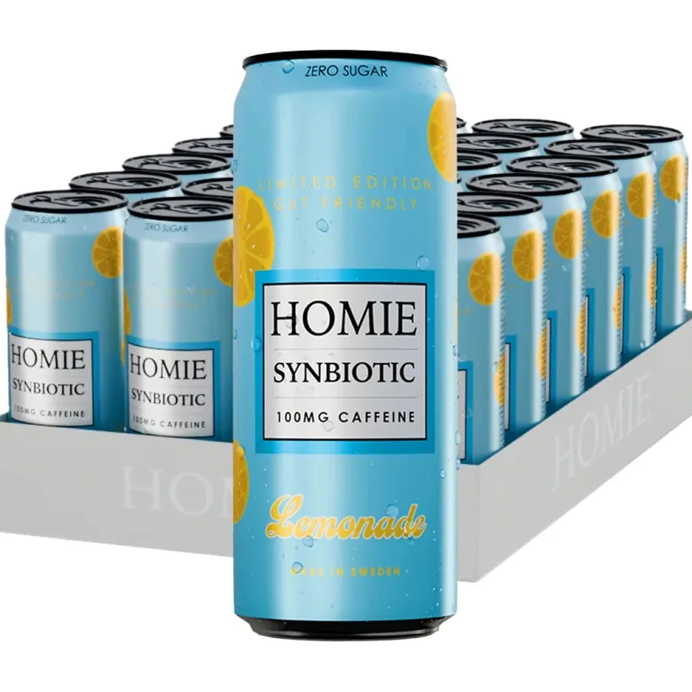 24 x Homie Wake Up Synbiotic 330 ml Lemonade