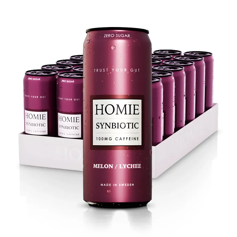 24 x Homie Wake Up Synbiotic 330 ml Melon/Lychee