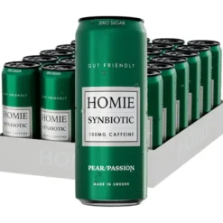 24 x Homie Wake Up Synbiotic 330 ml Pear Passion