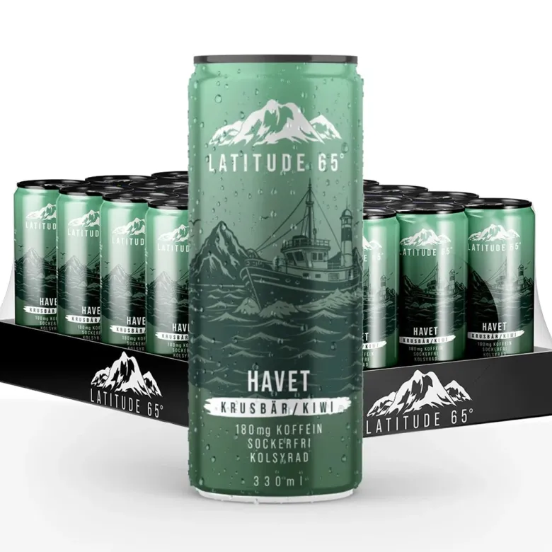 24 x Latitude 65 330 ml Havet - Krusbär/Kiwi