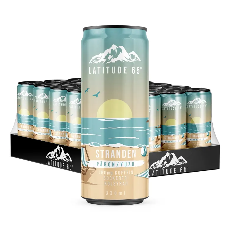24 x Latitude 65 330 ml Stranden - Päron/Yuzu