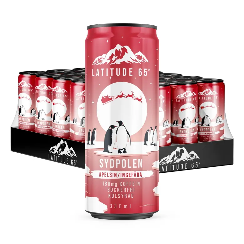 24 x Latitude 65 330 ml Sydpolen – Apelsin/Ingefära