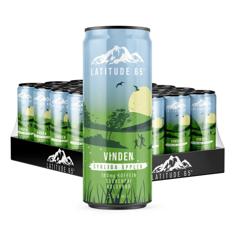 24 x Latitude 65 330 ml Vinden - Syrliga äpplen
